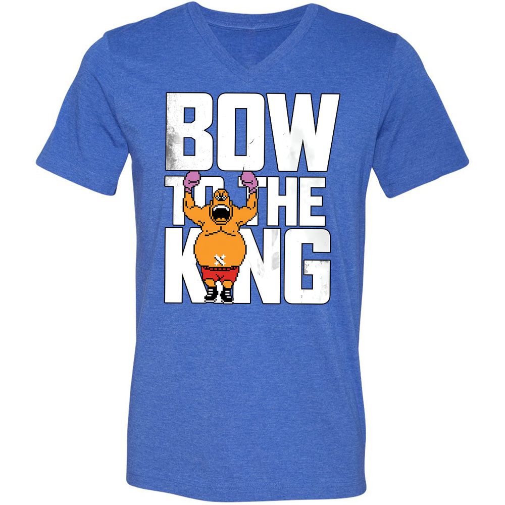 Unisex V-Neck T-Shirt - LE91M4JE - Heather True Royal - 14