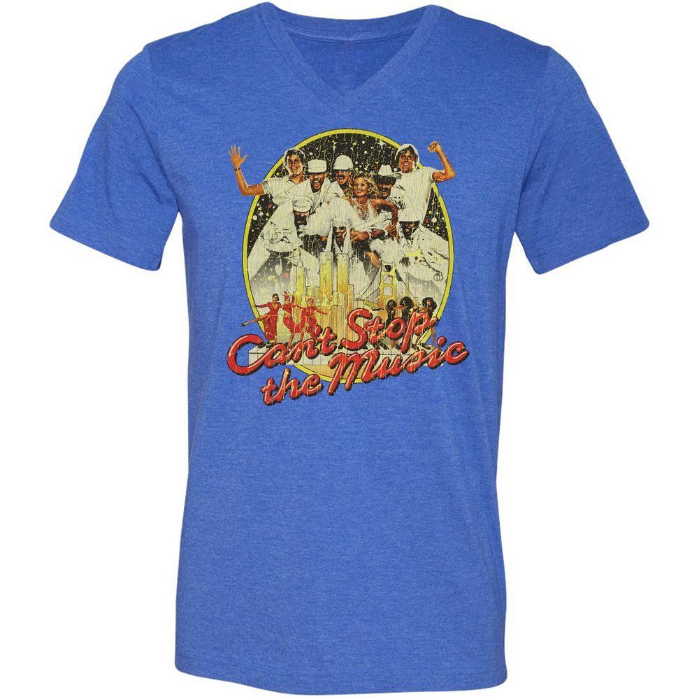 Unisex V-Neck T-Shirt - K2R1GJRP - Heather True Royal - 14