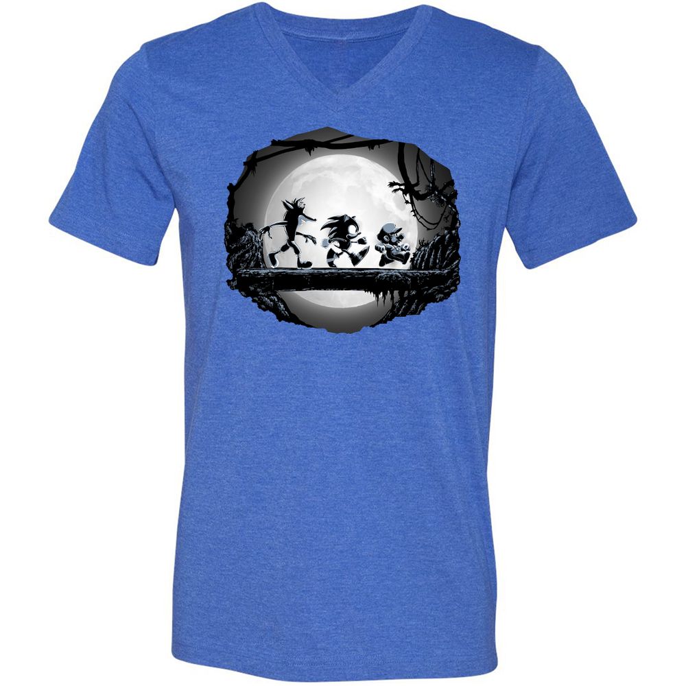 Unisex V-Neck T-Shirt - UA6Z4VUN - Heather True Royal - 14