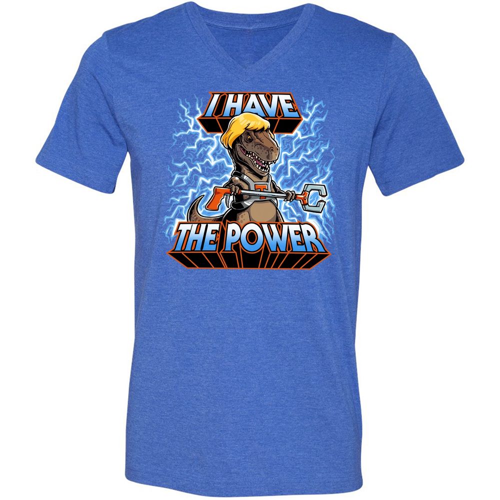 Unisex V-Neck T-Shirt - HC1NJ1Z1 - Heather True Royal - 14