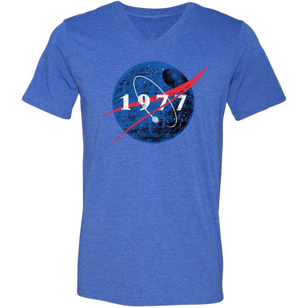 Unisex V-Neck T-Shirt - 2WGG57SE - Heather True Royal - 14