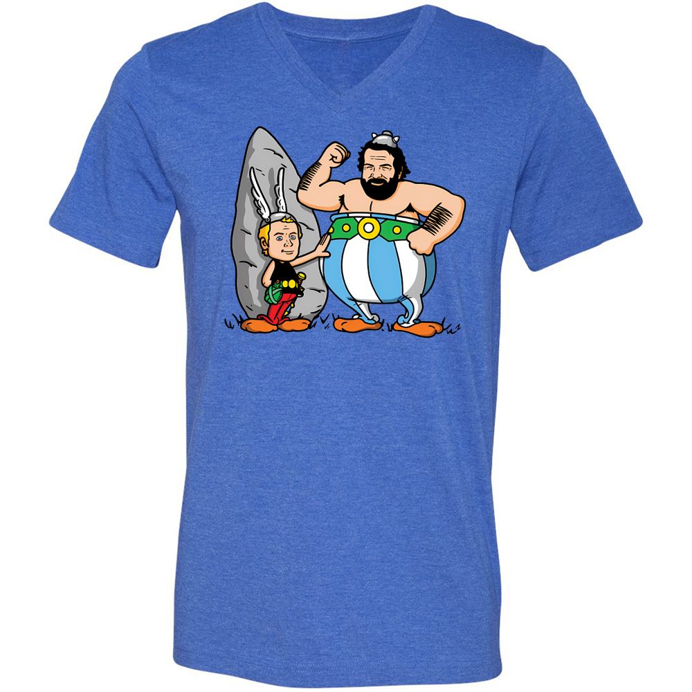 Unisex V-Neck T-Shirt - Y1AS78VN - Heather True Royal - 14