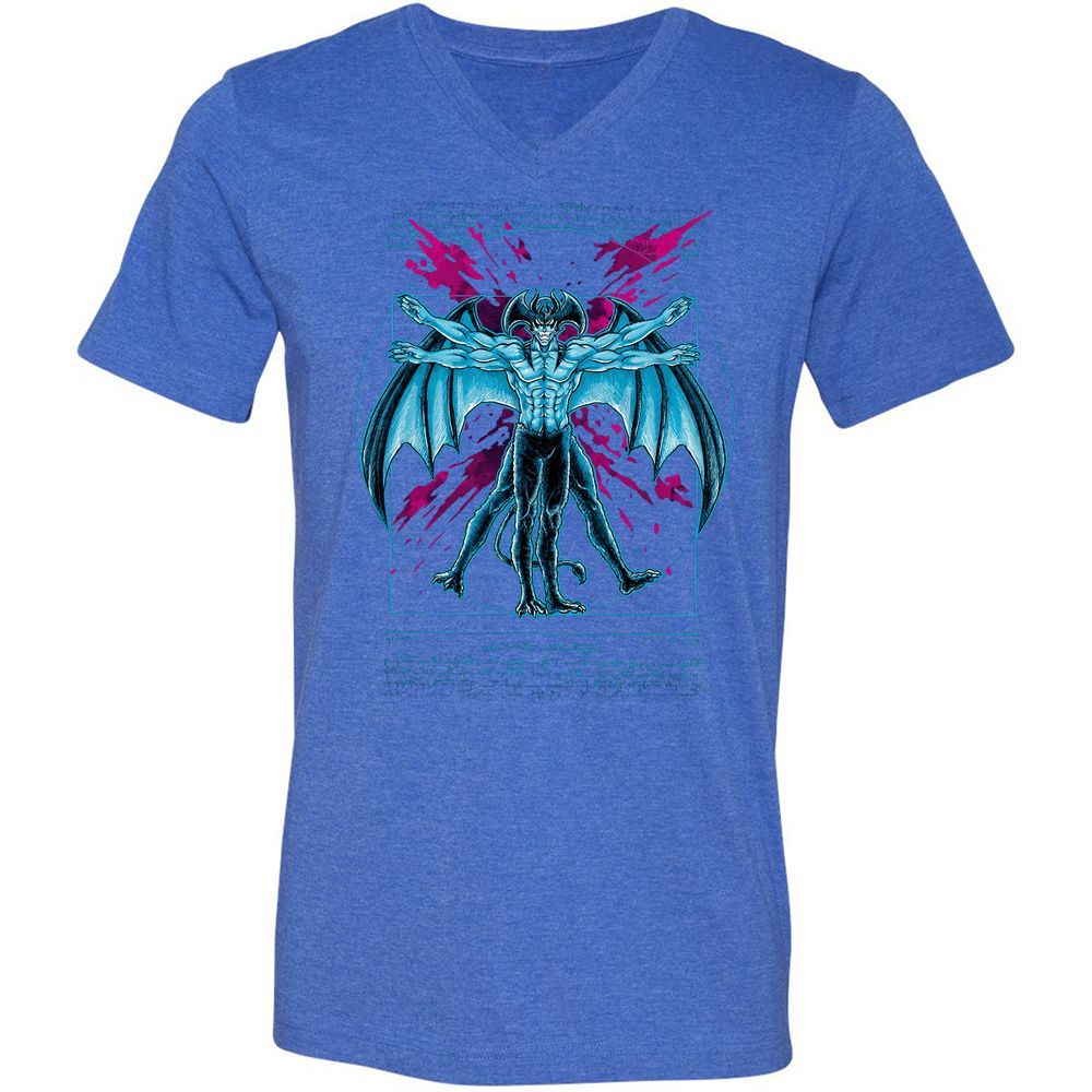 Unisex V-Neck T-Shirt - FSANST9S - Heather True Royal - 14