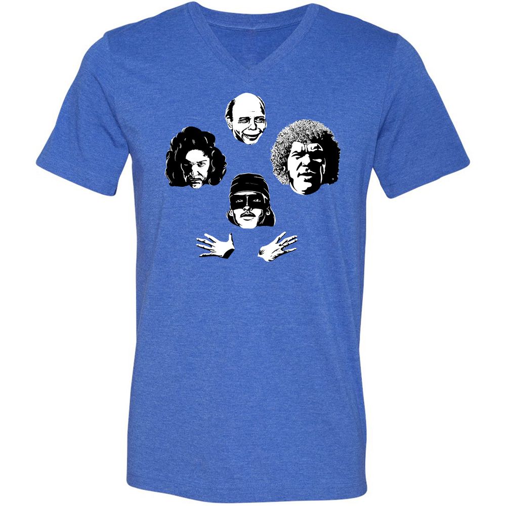 Unisex V-Neck T-Shirt - JFTDFM2X - Heather True Royal - 14