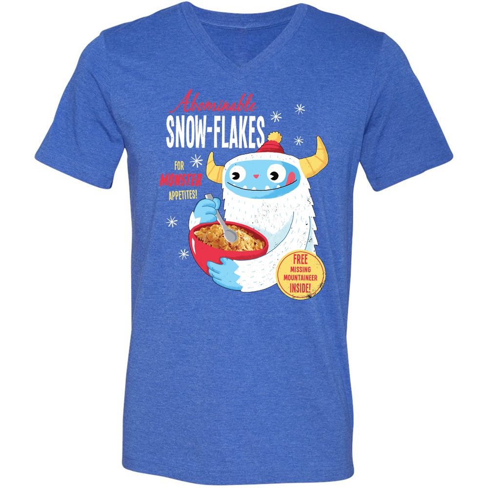 Unisex V-Neck T-Shirt - 8PPRHABS - Heather True Royal - 14