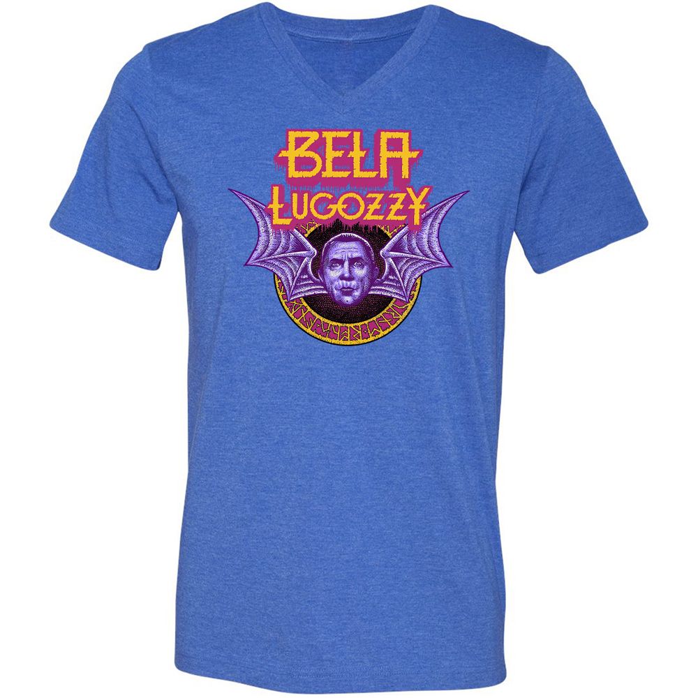 Unisex V-Neck T-Shirt - R8VCZBHF - Heather True Royal - 14