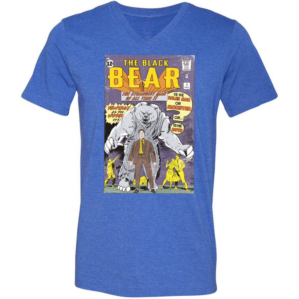 Unisex V-Neck T-Shirt - AZMZ8WSB - Heather True Royal - 14