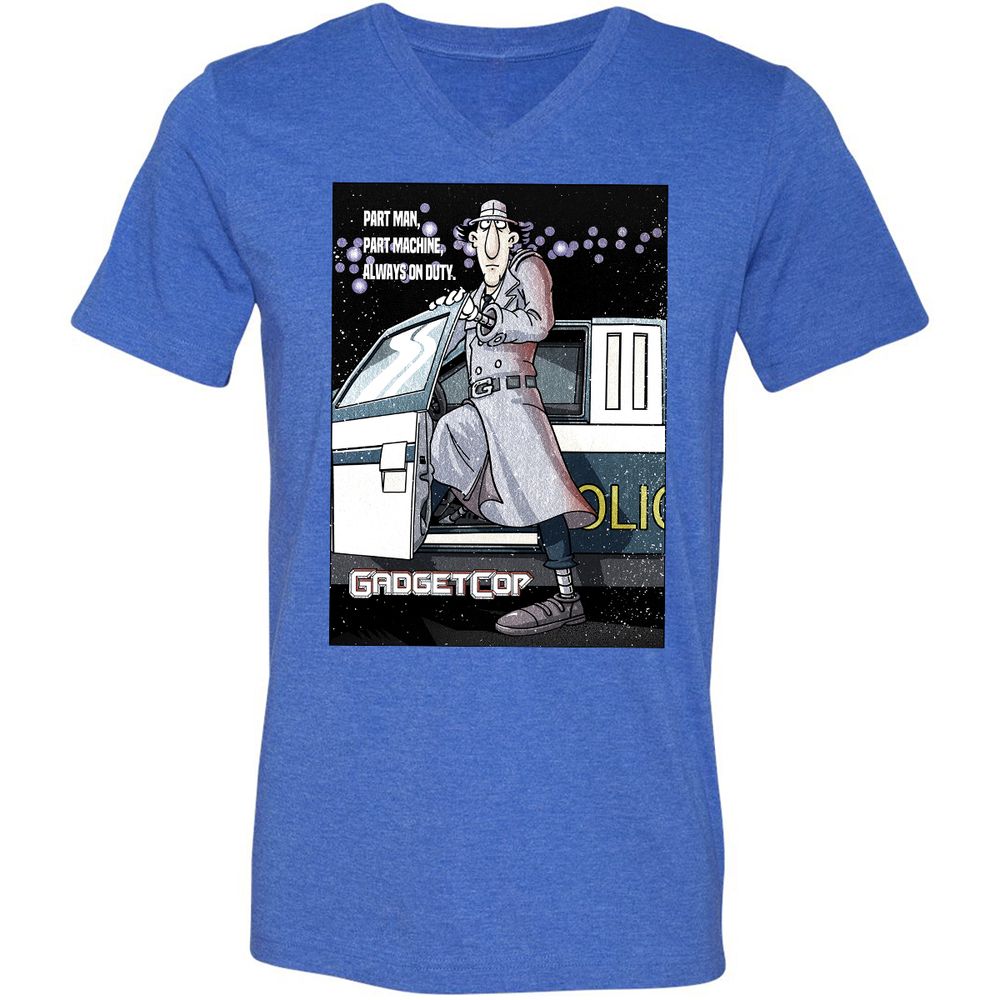 Unisex V-Neck T-Shirt - EZ5QH26A - Heather True Royal - 14