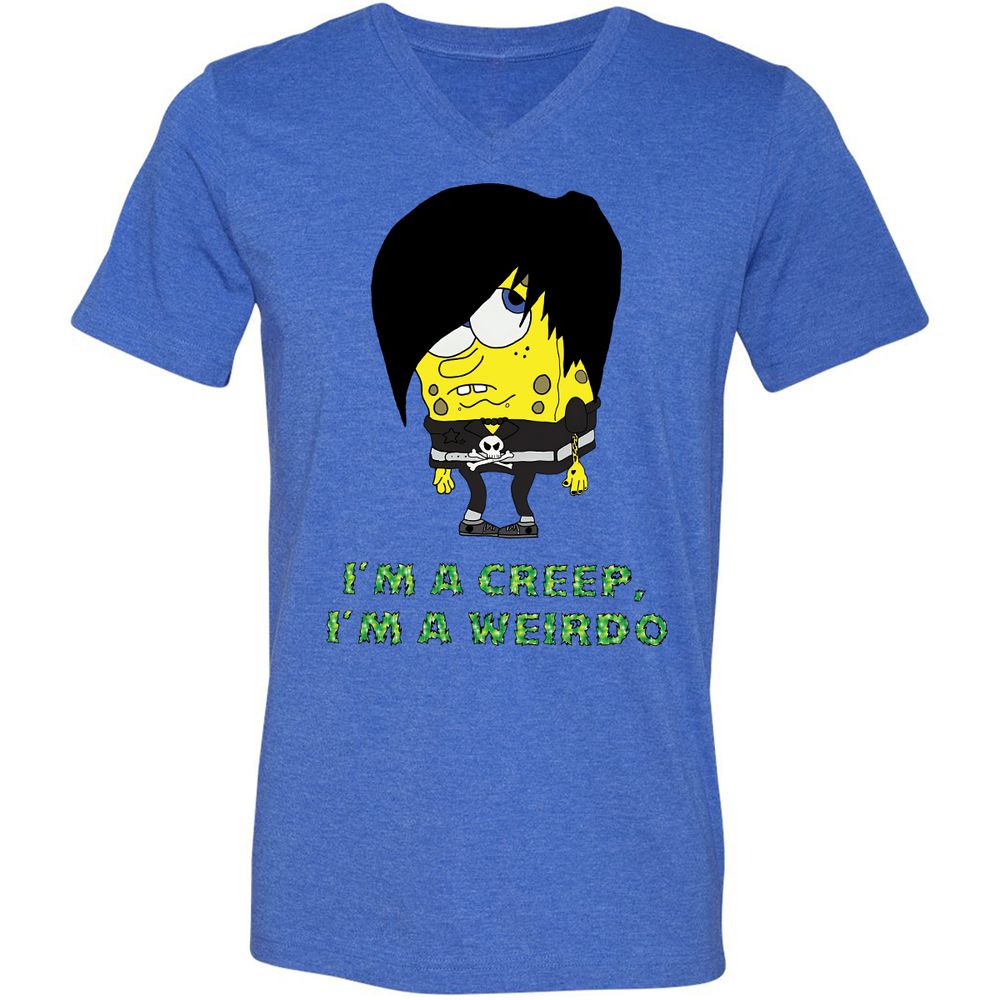 Unisex V-Neck T-Shirt - LCVV9YMR - Heather True Royal - 14