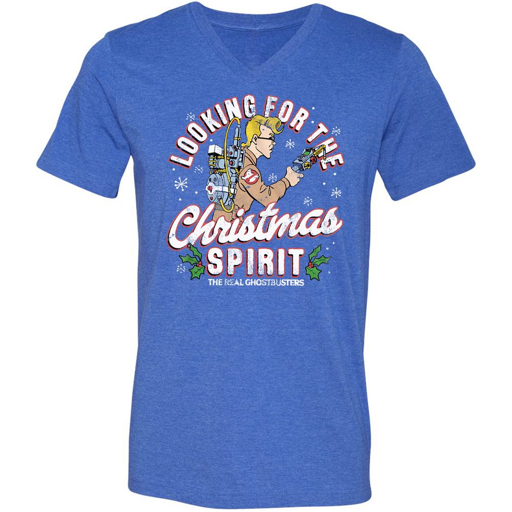 Unisex V-Neck T-Shirt - NBBQM2MS - Heather True Royal - 14