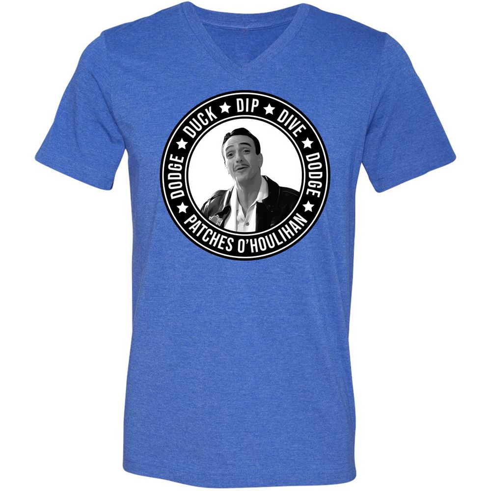 Unisex V-Neck T-Shirt - WHCH8HE1 - Heather True Royal - 14