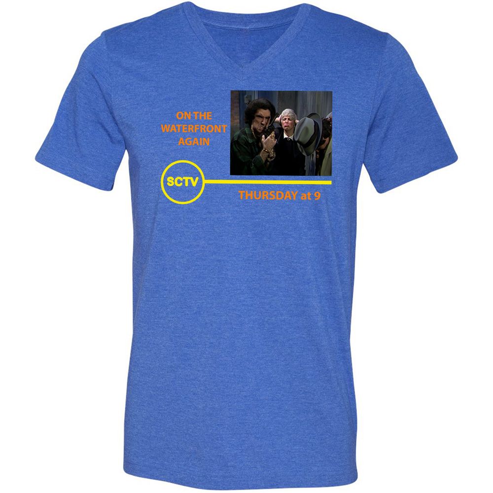 Unisex V-Neck T-Shirt - 7WDQY58V - Heather True Royal - 14