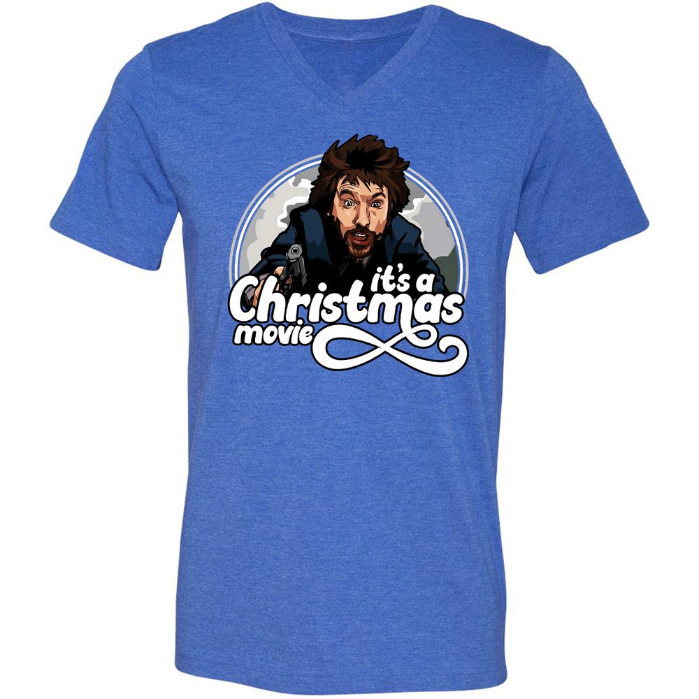 Unisex V-Neck T-Shirt - 2F8ERZPU - Heather True Royal - 14