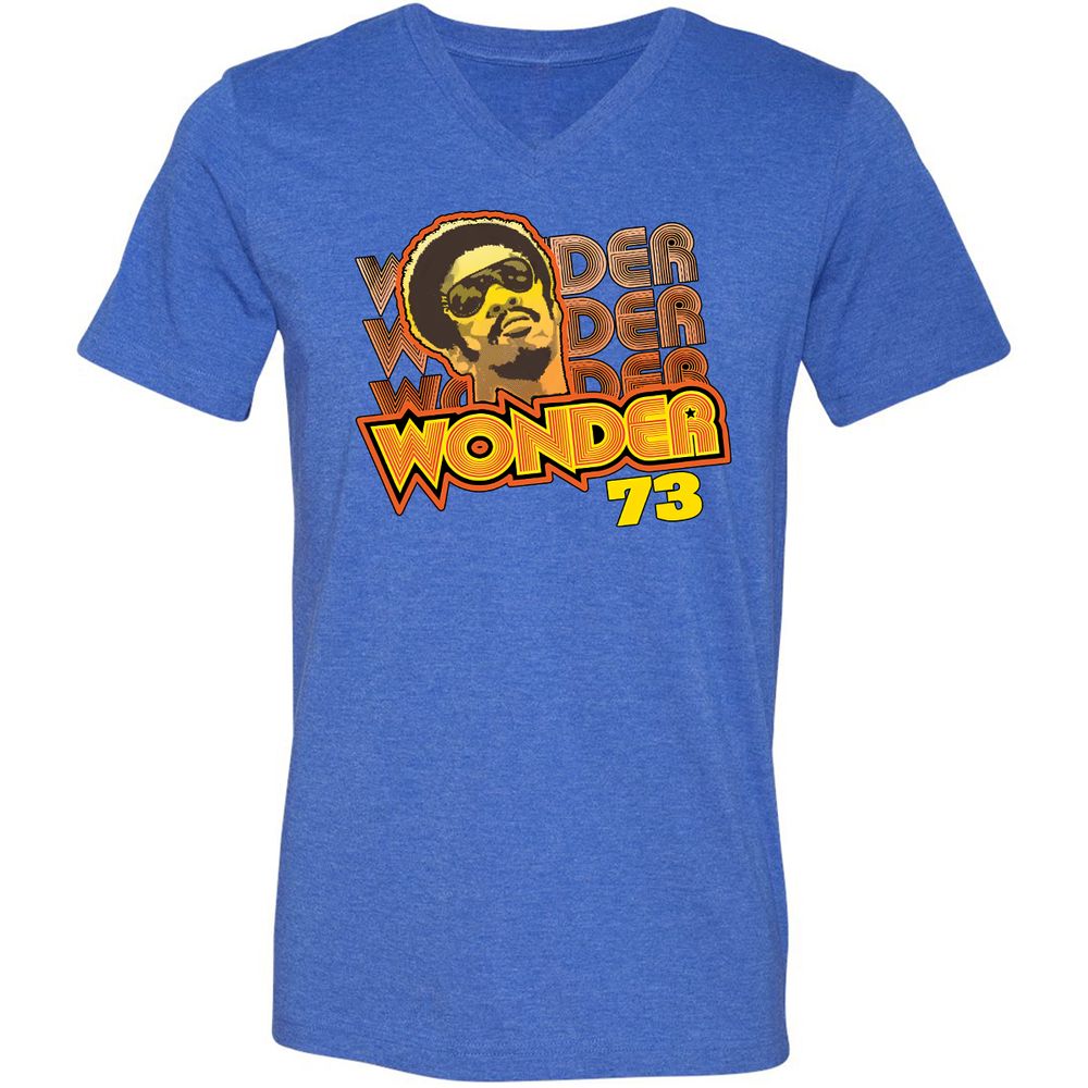 Unisex V-Neck T-Shirt - 9AJ3TCNM - Heather True Royal - 14