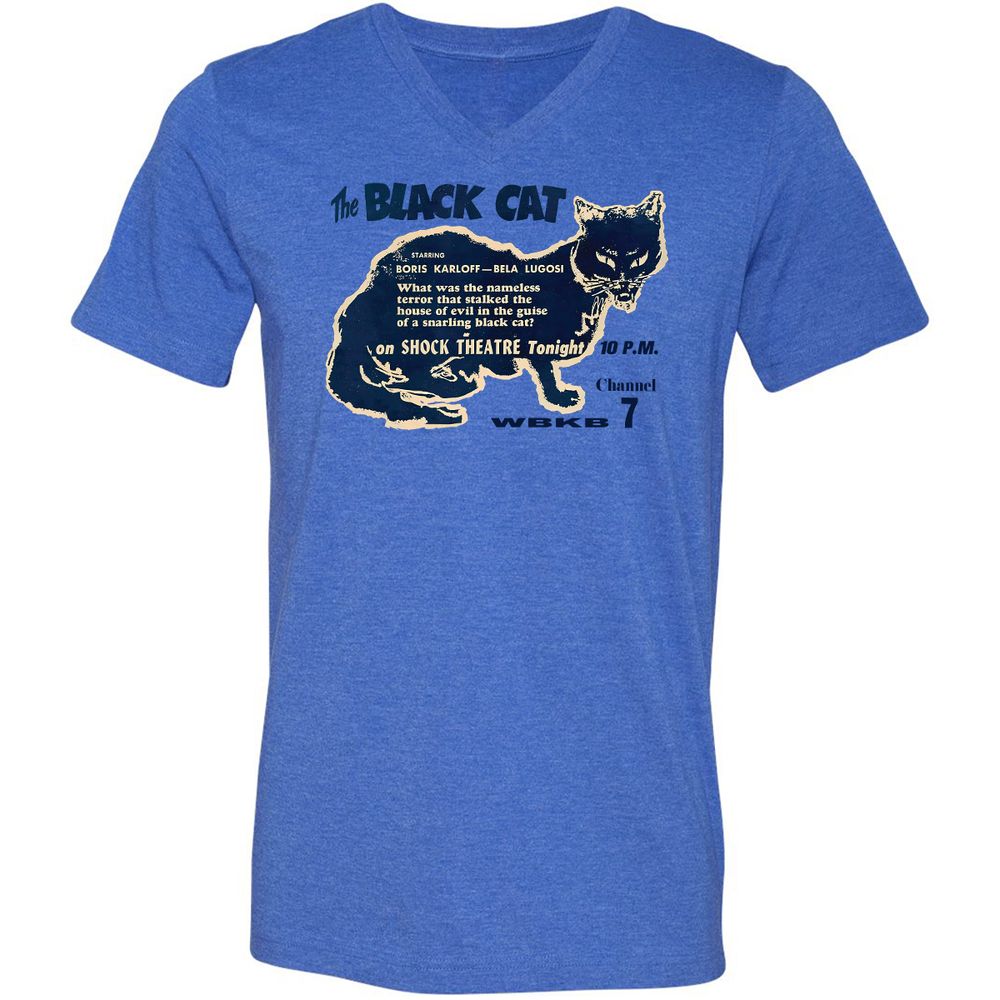 Unisex V-Neck T-Shirt - RRCR8U5U - Heather True Royal - 14