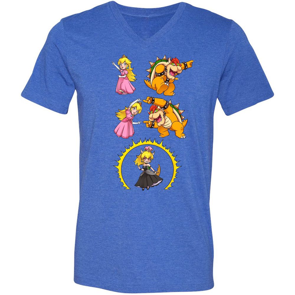 Unisex V-Neck T-Shirt - JT5EX52S - Heather True Royal - 14