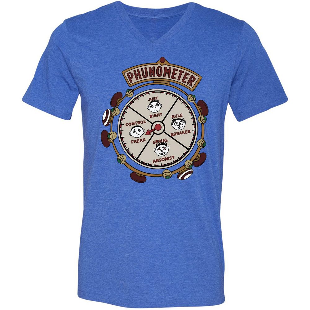 Unisex V-Neck T-Shirt - Q6VCS1Z4 - Heather True Royal - 14