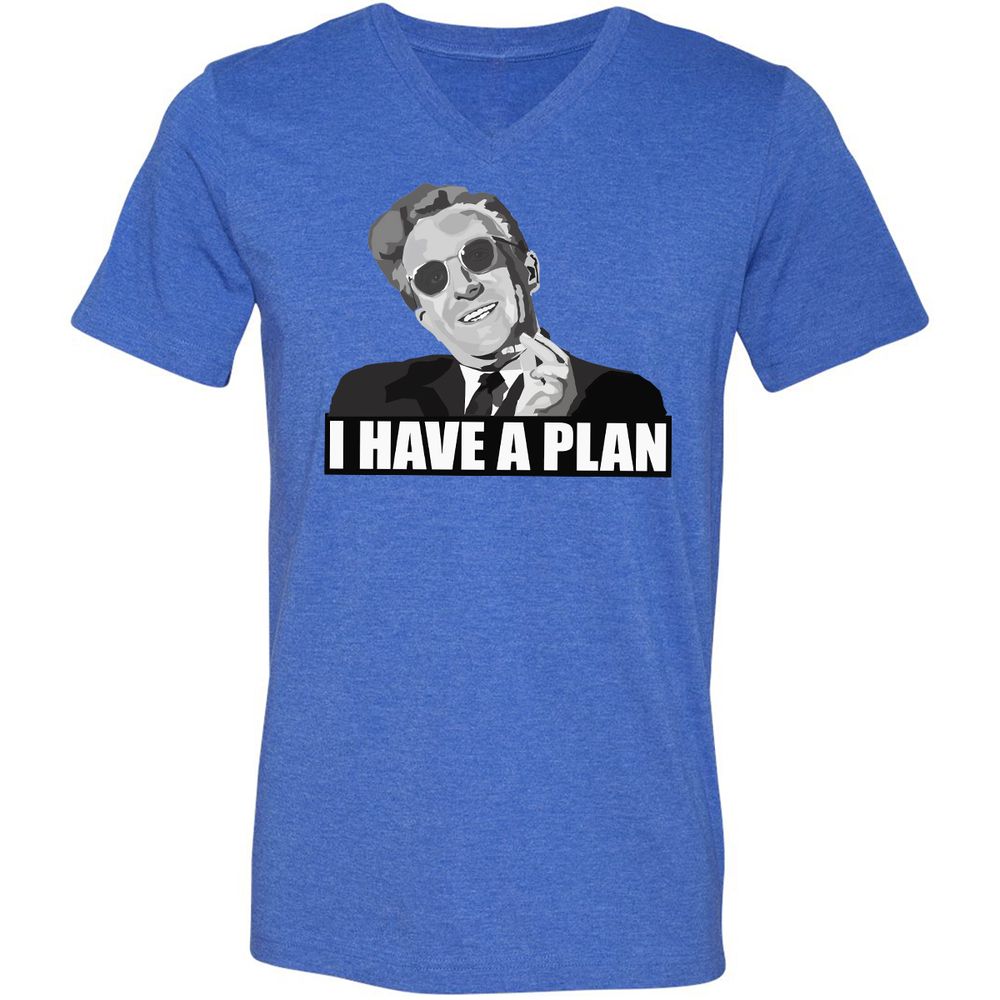 Unisex V-Neck T-Shirt - HH31H6C1 - Heather True Royal - 14