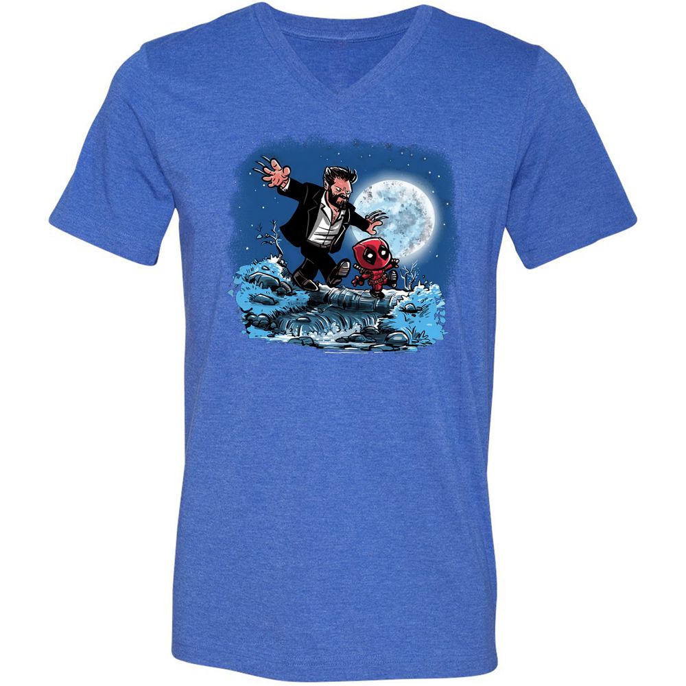 Unisex V-Neck T-Shirt - 8G73ENVH - Heather True Royal - 14