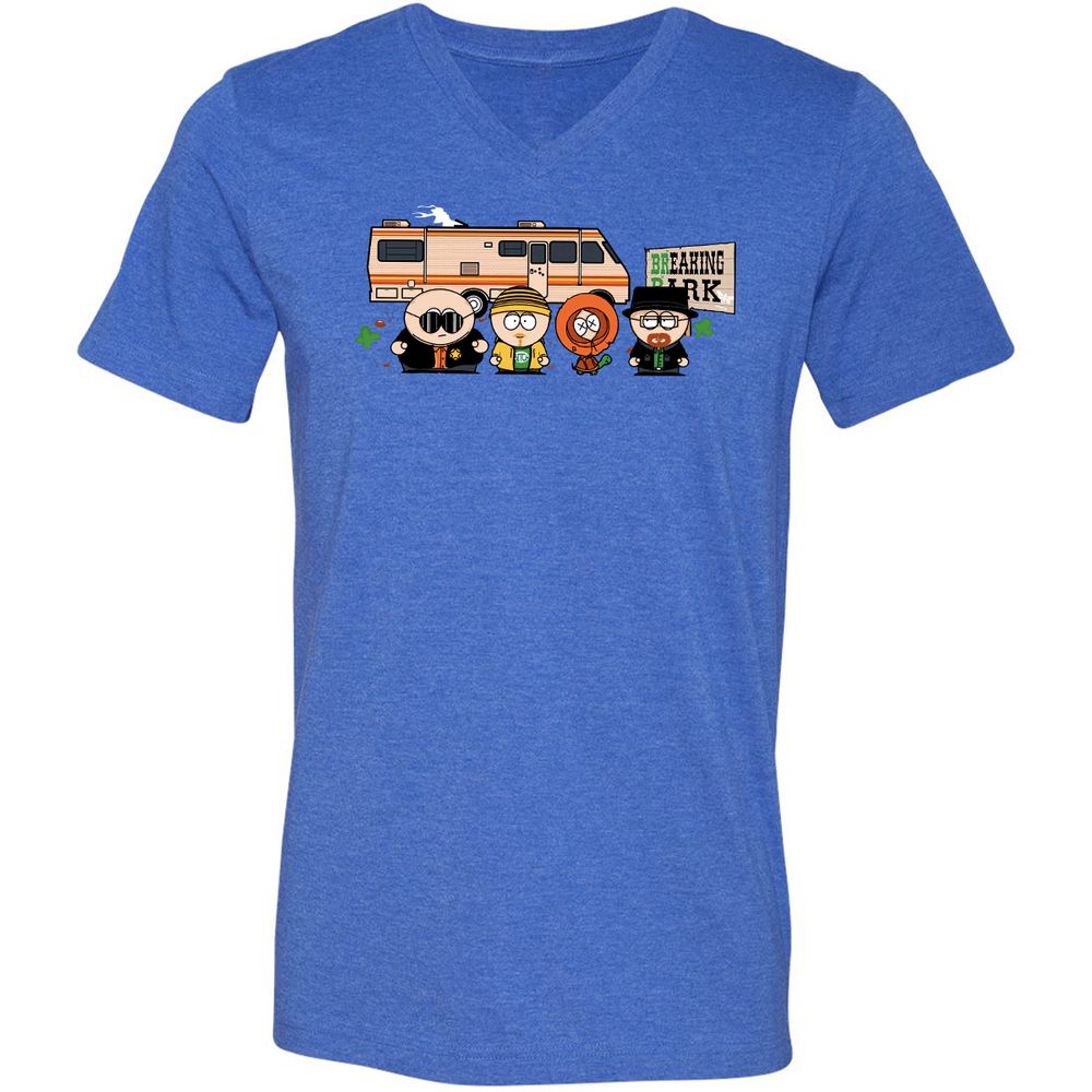 Unisex V-Neck T-Shirt - 83LKWJSC - Heather True Royal - 14