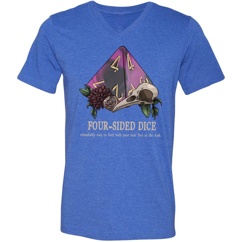 Unisex V-Neck T-Shirt - C1PYPELY - Heather True Royal - 14