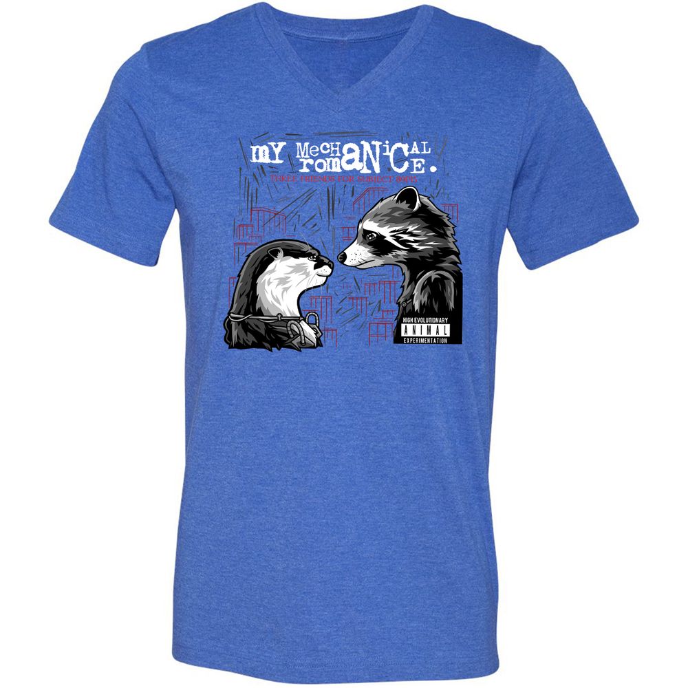 Unisex V-Neck T-Shirt - X85DGBJR - Heather True Royal - 14