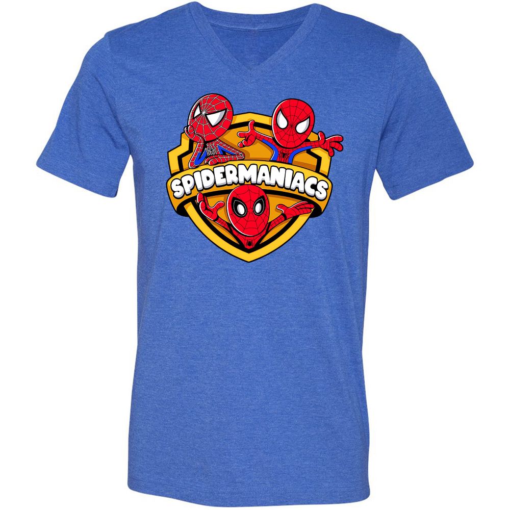 Unisex V-Neck T-Shirt - TTYDBV38 - Heather True Royal - 14