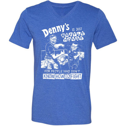 Unisex V-Neck T-Shirt - 5ZSNV8SE - Heather True Royal - 14