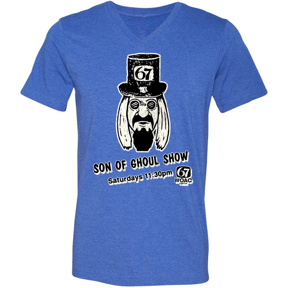 Unisex V-Neck T-Shirt - R5B52KSH - Heather True Royal - 14