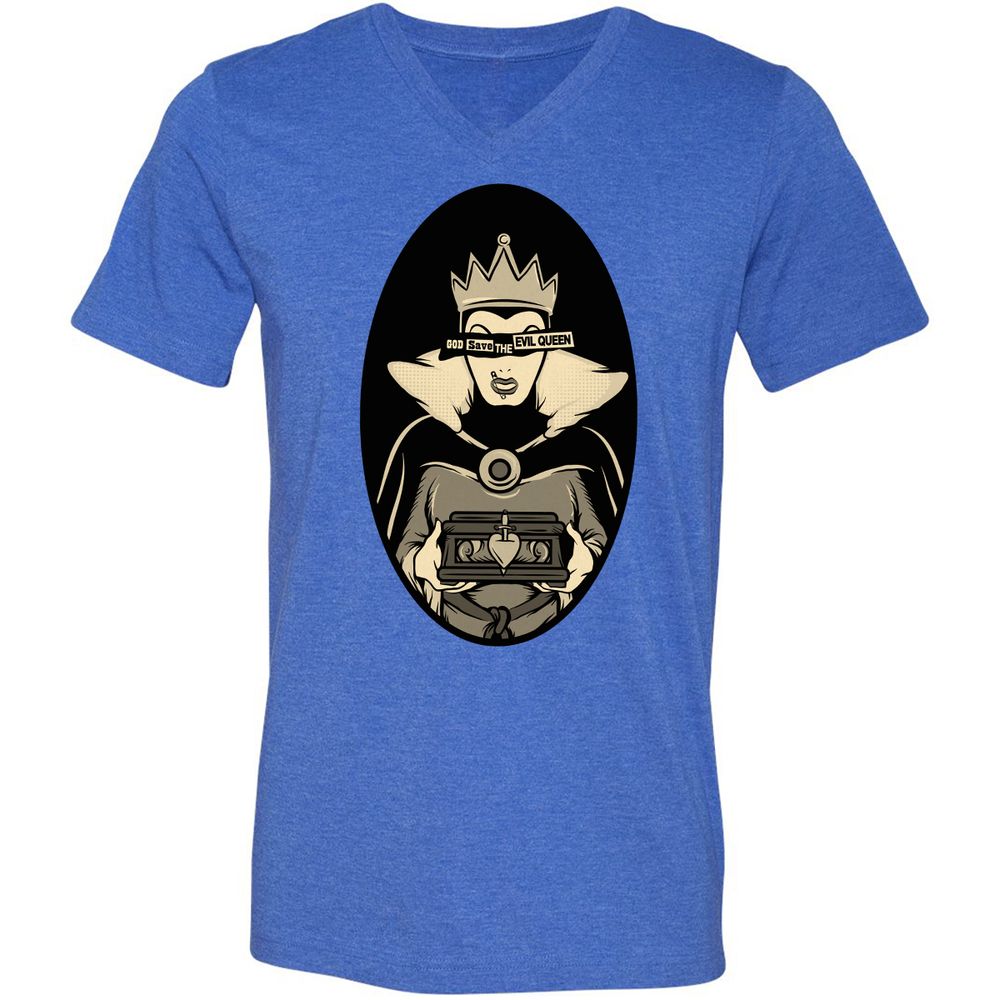 Unisex V-Neck T-Shirt - ZYYVSLRC - Heather True Royal - 14