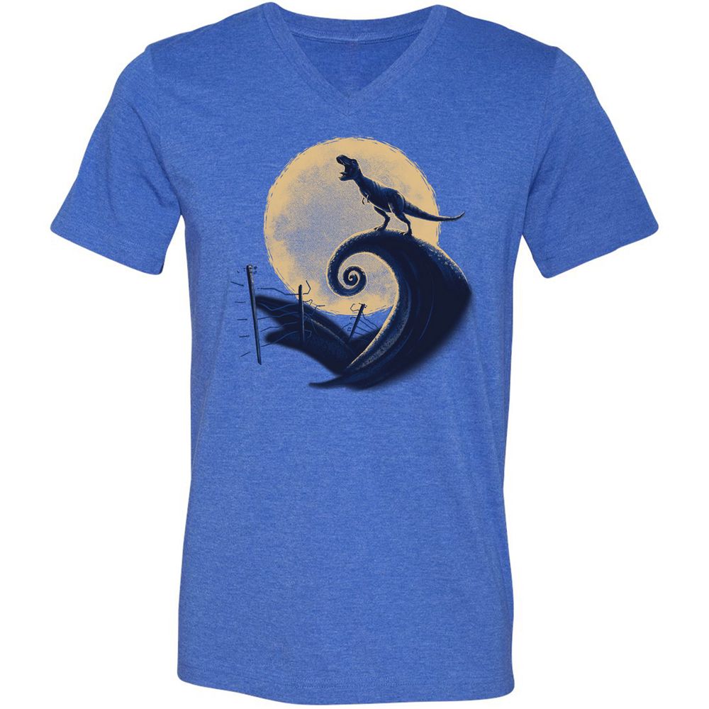 Unisex V-Neck T-Shirt - LXC479HW - Heather True Royal - 14