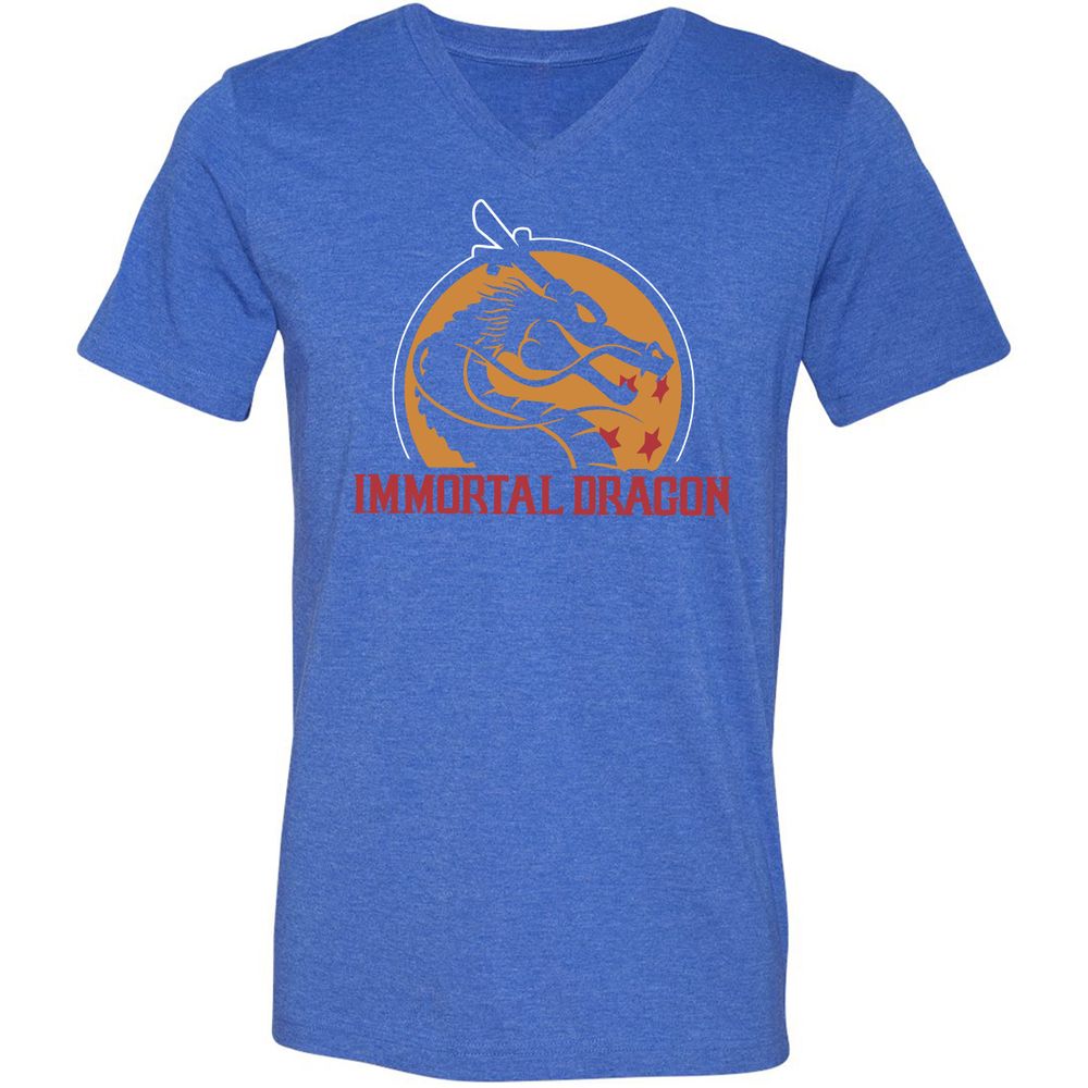 Unisex V-Neck T-Shirt - 958MAFT5 - Heather True Royal - 14