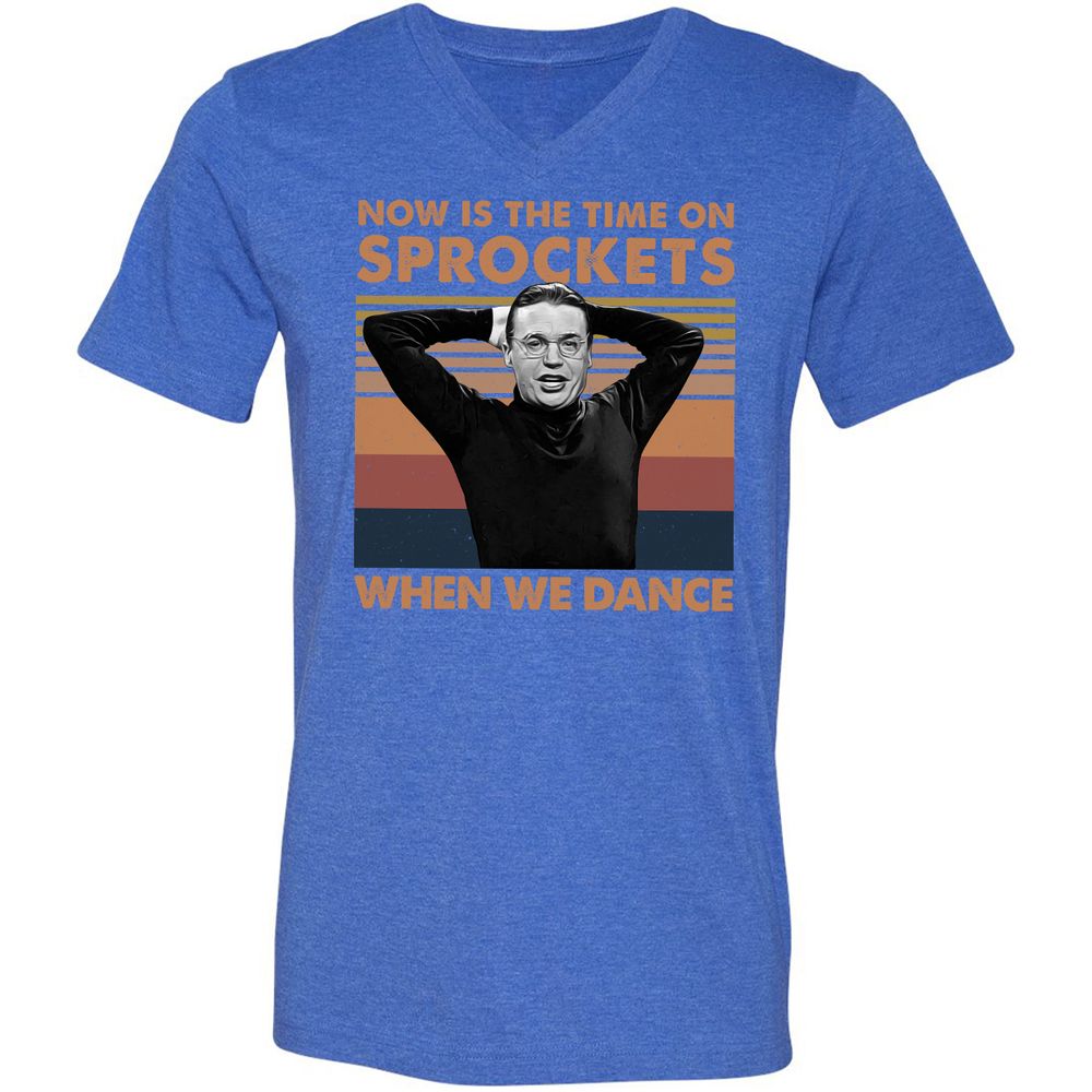 Unisex V-Neck T-Shirt - USE1HNAT - Heather True Royal - 14