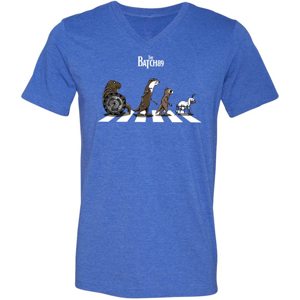 Unisex V-Neck T-Shirt - 8LQ1188B - Heather True Royal - 14