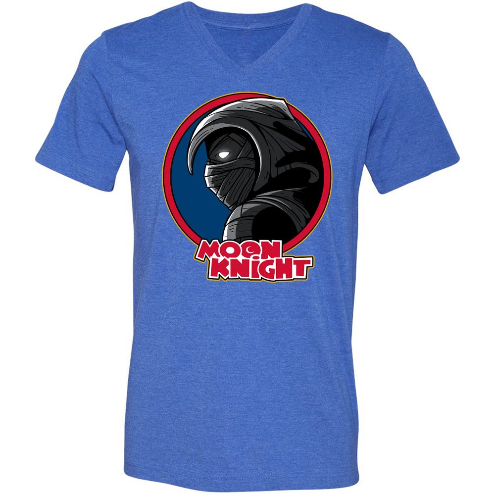 Unisex V-Neck T-Shirt - JK8B38EV - Heather True Royal - 14