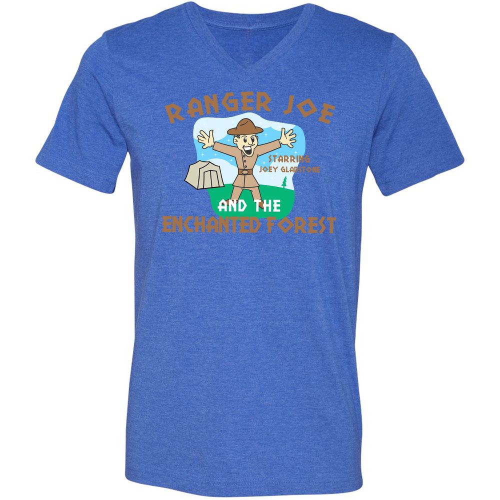 Unisex V-Neck T-Shirt - 2WXWT9WG - Heather True Royal - 14