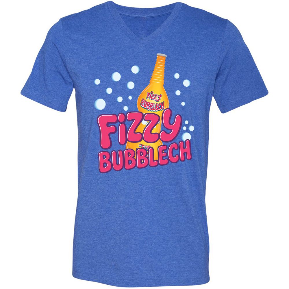Unisex V-Neck T-Shirt - 111HERWY - Heather True Royal - 14