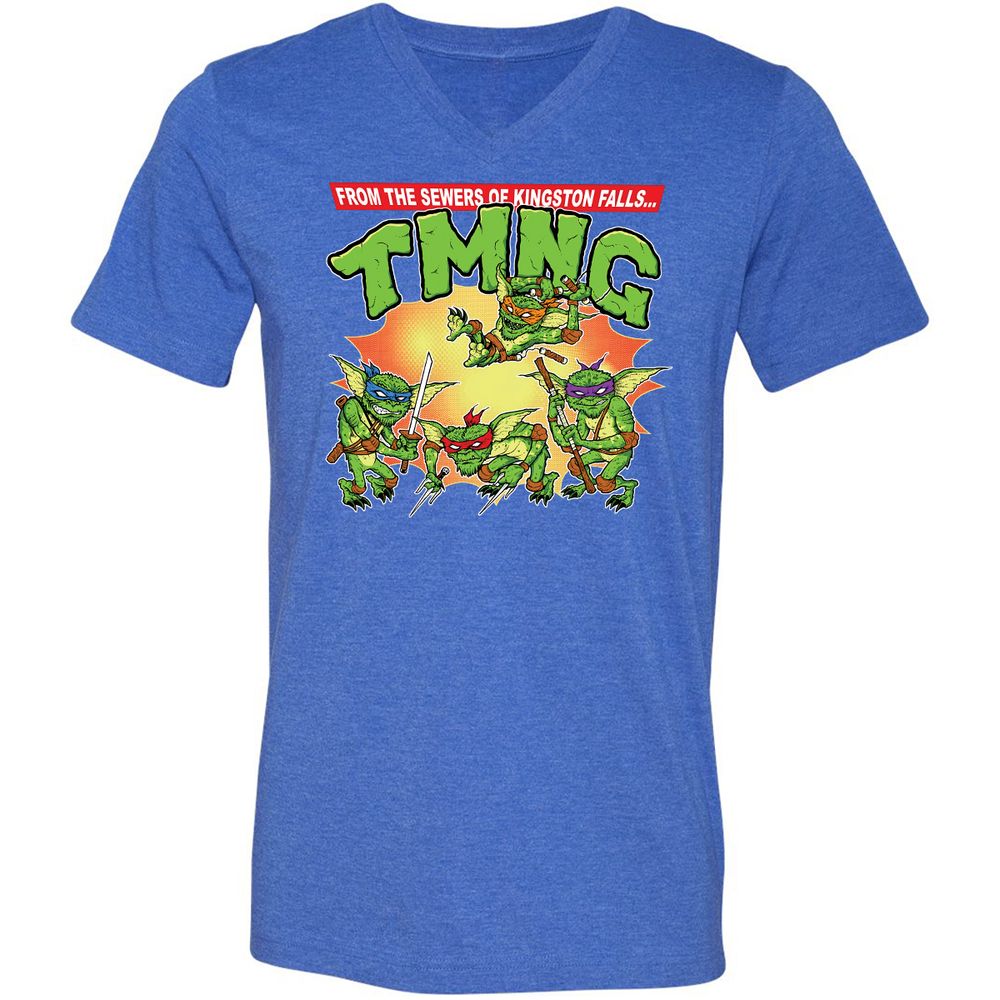 Unisex V-Neck T-Shirt - ET3QETBT - Heather True Royal - 14