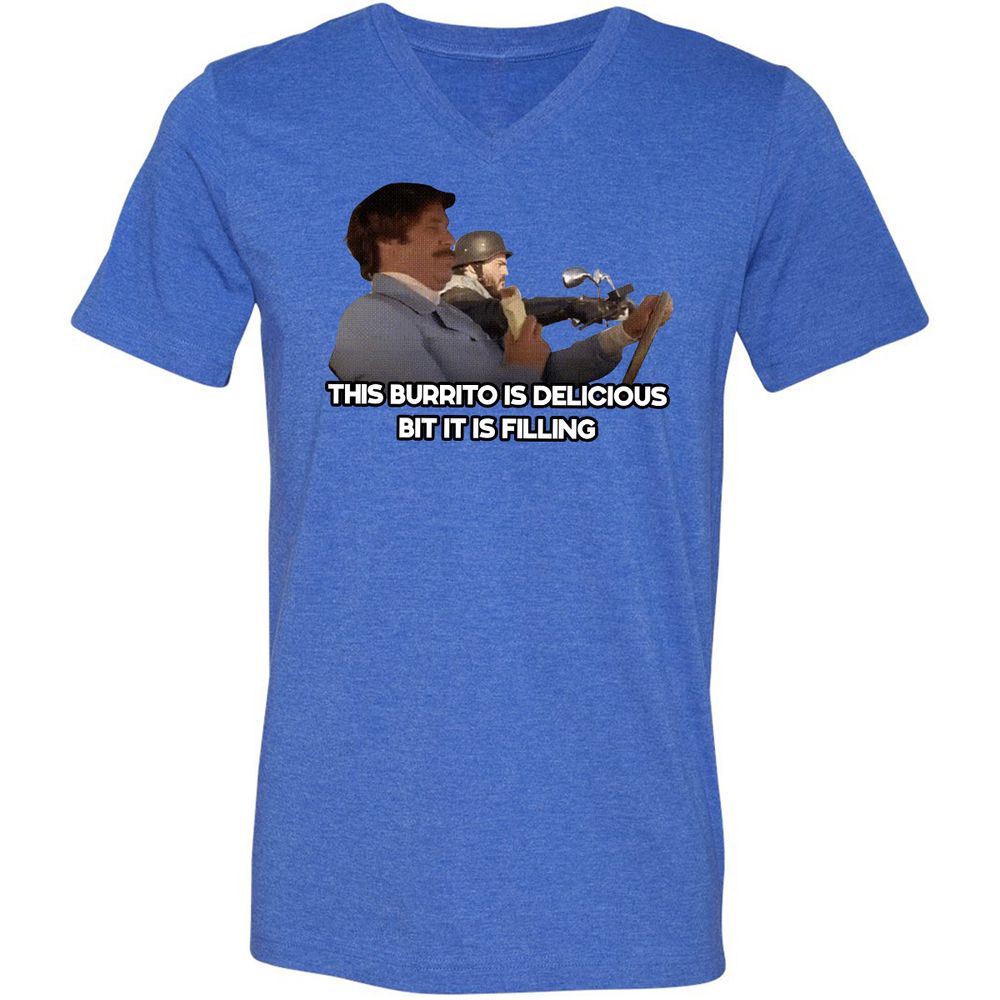 Unisex V-Neck T-Shirt - NZG7CZYS - Heather True Royal - 14