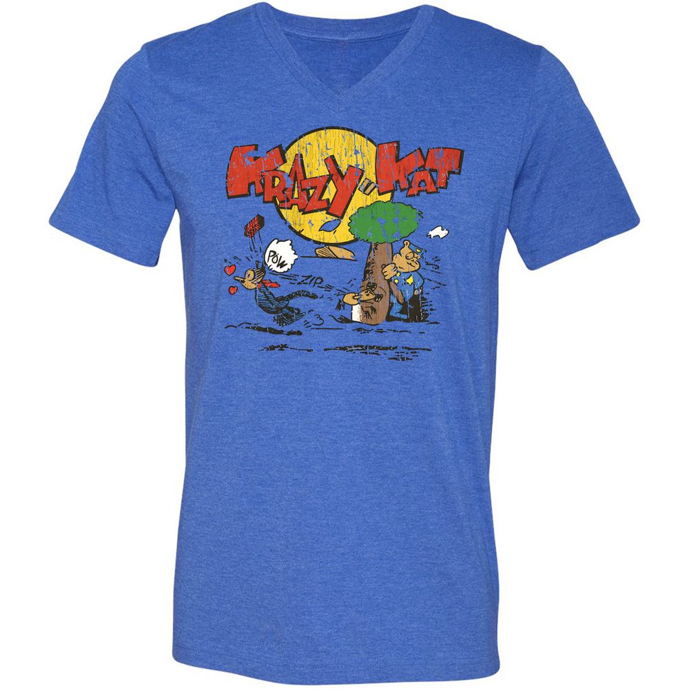 Unisex V-Neck T-Shirt - VGVMMZ24 - Heather True Royal - 14