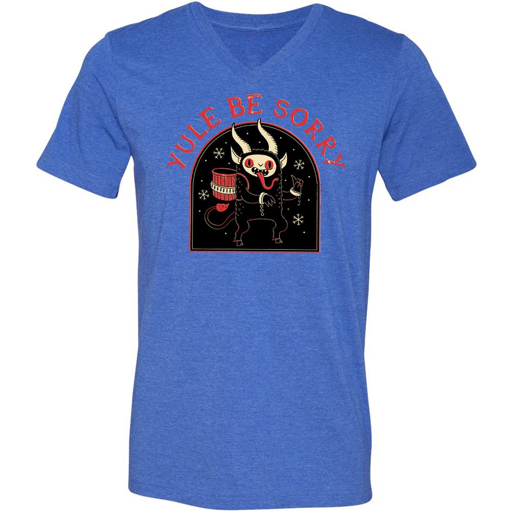 Unisex V-Neck T-Shirt - AU6GV39A - Heather True Royal - 14