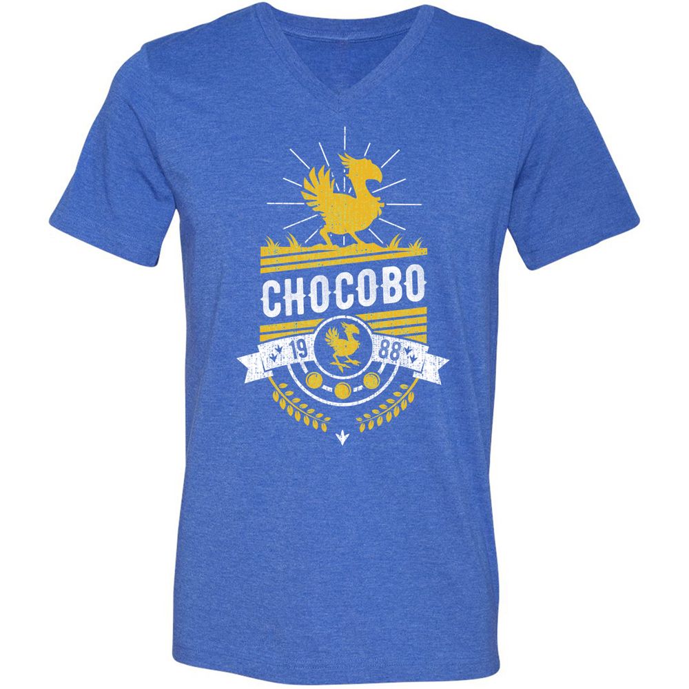 Unisex V-Neck T-Shirt - 16Q8U9QS - Heather True Royal - 14