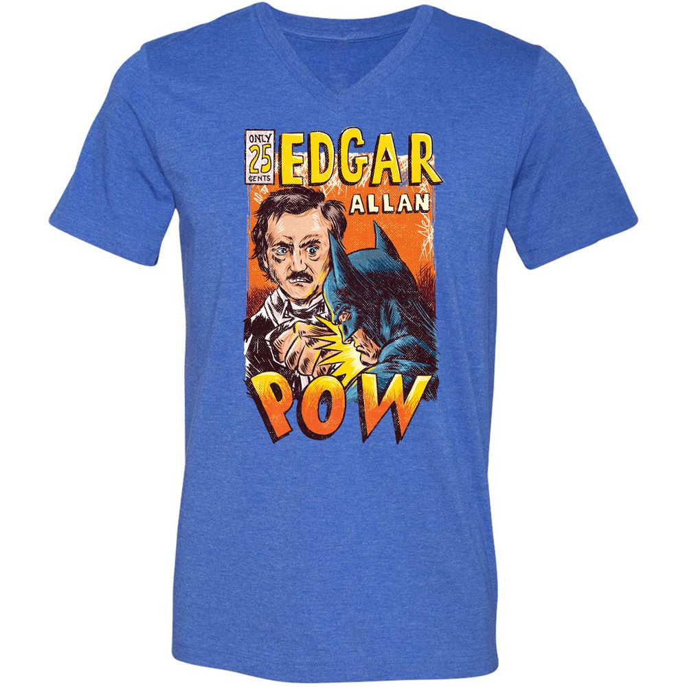 Unisex V-Neck T-Shirt - N1PQFWY8 - Heather True Royal - 14