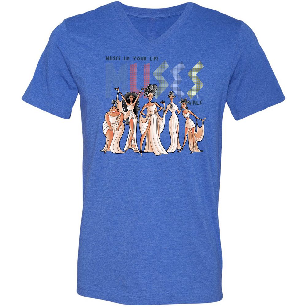 Unisex V-Neck T-Shirt - KL3G6MM6 - Heather True Royal - 14