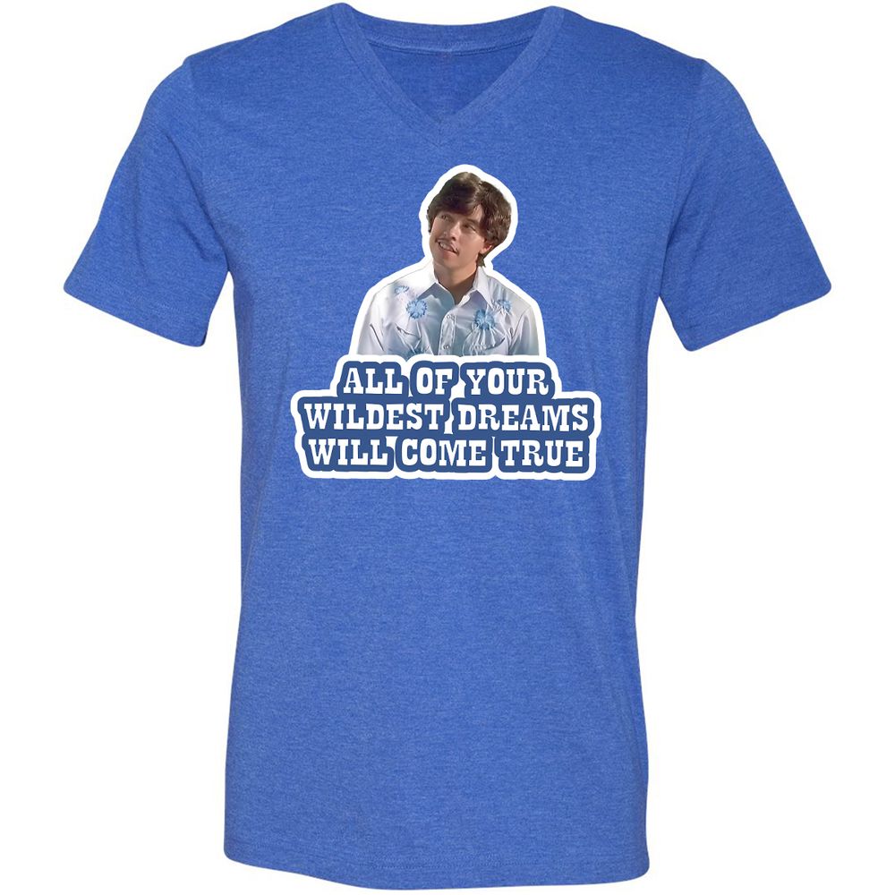 Unisex V-Neck T-Shirt - G4GLYSNU - Heather True Royal - 14