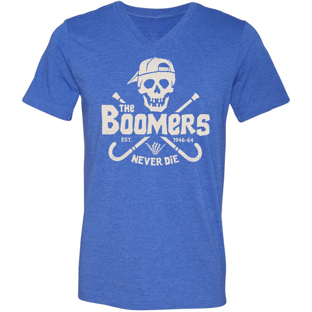 Unisex V-Neck T-Shirt - HS62EAC9 - Heather True Royal - 14