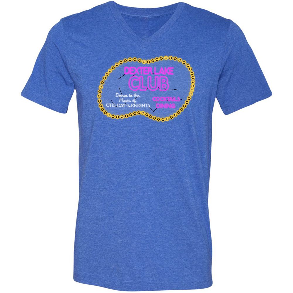 Unisex V-Neck T-Shirt - 7A43X13W - Heather True Royal - 14