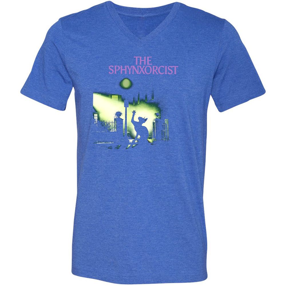 Unisex V-Neck T-Shirt - 2FPCY5K7 - Heather True Royal - 14