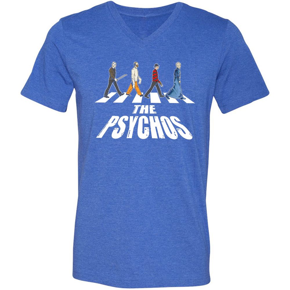 Unisex V-Neck T-Shirt - LGDAVV2B - Heather True Royal - 14