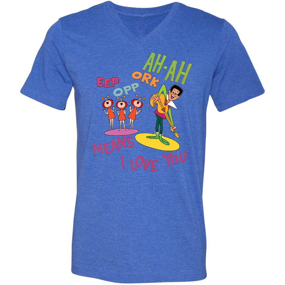 Unisex V-Neck T-Shirt - PMV94T13 - Heather True Royal - 14